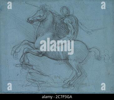 Kunstwerke des berühmten Leonardo da Vinci. Stockfoto