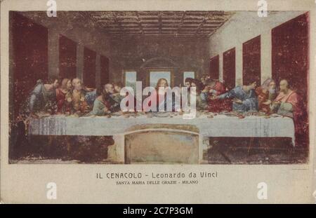 Kunstwerke des berühmten Leonardo da Vinci. Stockfoto