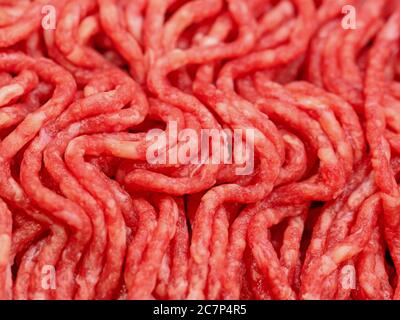 Hackfleisch in Nahaufnahme Stockfoto