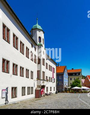 Schloss am Marien Platz, Immenstadt, Allgäu, Bayern, Deutschland, Europa Stockfoto