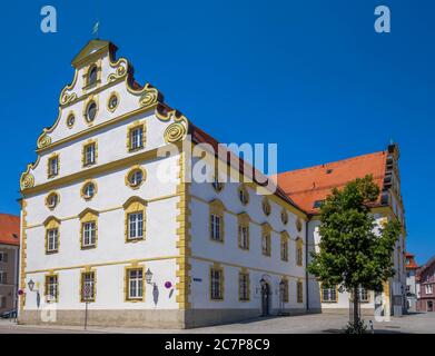 Kornhaus Gebäude und Allgäu-Museum, Kornhausplatz Quadrat, Kempten, untere Allgäu, Allgäu, Schwaben, Bayern, Deutschland, Europa Stockfoto