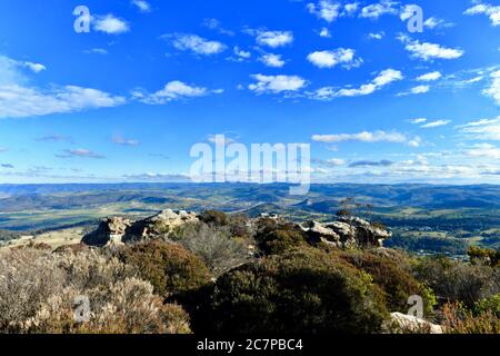 Ein Blick von Hassan's Wall in der Nähe von Lithgow, NSW Stockfoto