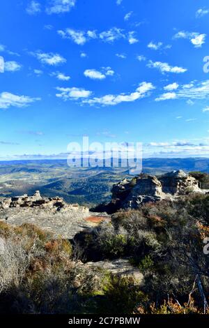 Ein Blick von Hassan's Wall in der Nähe von Lithgow, NSW Stockfoto