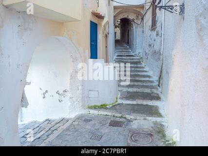 Sperlonga (Italien) - die touristische weiße Stadt am Meer, Provinz Latina, Latium Region Stockfoto