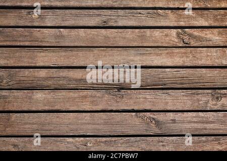 Alte hölzerne braune Maserung Hintergrund, dunkle Wand Textur Stockfoto