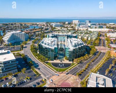 Foster City, CA, USA - 15. Januar 2018: Luftaufnahme der sony Play Station Zentrale in San Mateo California, usa Stockfoto