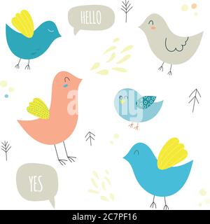 Niedliche Vögel Vektor Stock Vektor