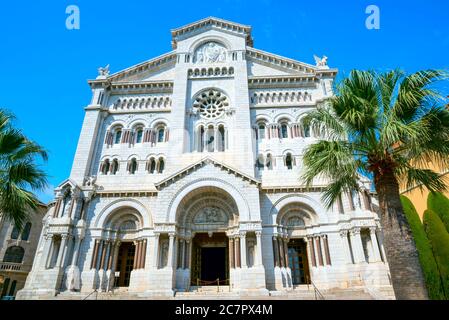 Blick auf die St.-Nikolaus-Kirche in Monaco. Stockfoto
