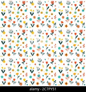 nahtlose Blumenkarte Stock Vektor