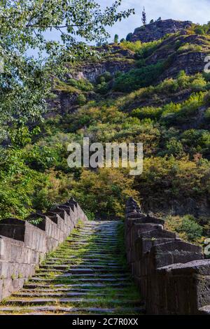 Sanahin-Brücke Wahrzeichen von Lorri Armenia Osteuropa Stockfoto