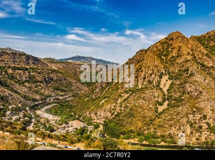 Landschaftspanorama in der Nähe von Sanahin Wahrzeichen von Lorri Armenien Osteuropa Stockfoto