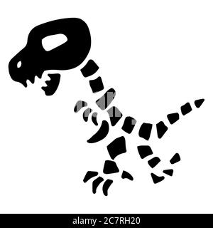 Dinosaurier Tier Skelette und Schädel Cartoon Stockfoto