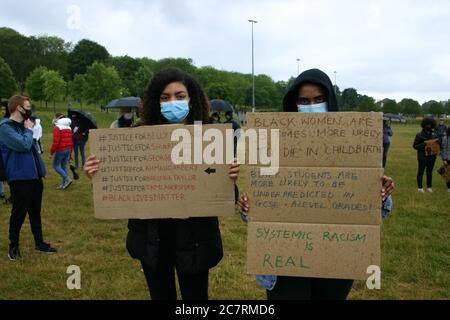 Black Lives Matter Protest, Nottingham, Großbritannien. Juni 2020 Stockfoto