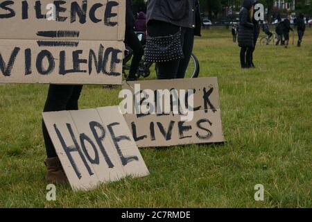 Black Lives Matter Protest, Nottingham, Großbritannien. Juni 2020 Stockfoto