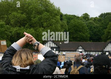 Black Lives Matter Protest, Nottingham, Großbritannien. Juni 2020 Stockfoto