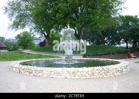 Forbury Gardens, Reading, Großbritannien. Mai 2005 Stockfoto