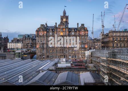 Balmoral Hotel in der Princes Street in Edinburgh, der Hauptstadt Schottlands, Teil des Vereinigten Königreichs Stockfoto