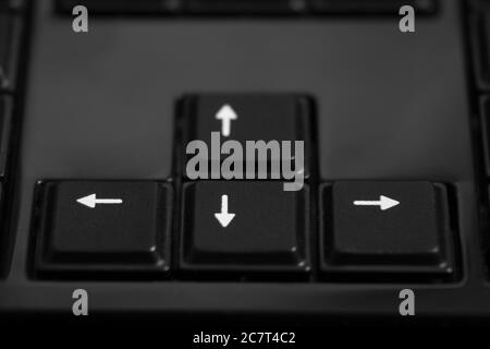 Schwarze Computertastatur Nahaufnahme - Symbol Stockfoto