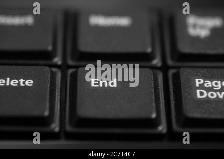 Schwarze Computertastatur Nahaufnahme - Symbol Stockfoto