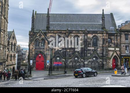 St Columba Free Church of Scotland in Edinburgh, der Hauptstadt von Schottland, Großbritannien Stockfoto