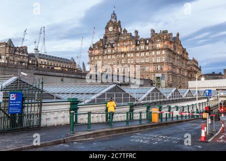 Balmoral Hotel in der Princes Street in Edinburgh, der Hauptstadt Schottlands, Teil des Vereinigten Königreichs Stockfoto