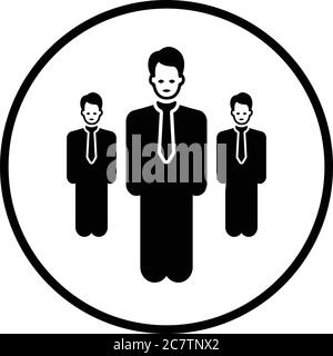 Anführer, Symbol für Anführer. Wunderschöne, sorgfältig gestaltete Ikone. Gut organisierte und editierbare Vektor für alle Verwendungen. Stock Vektor