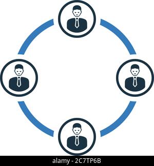 Symbol für Geschäftsverbindung. Wunderschöne, sorgfältig gestaltete Ikone. Gut organisierte und editierbare Vektor für alle Verwendungen. Stock Vektor