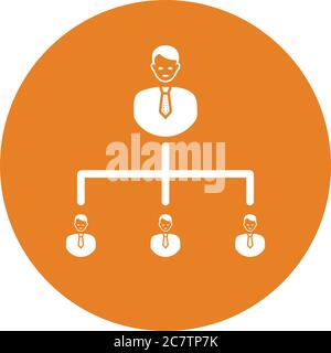 Symbol für Gruppenleiter. Wunderschöne, sorgfältig gestaltete Ikone. Gut organisierte und editierbare Vektor für alle Verwendungen. Stock Vektor