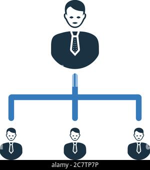 Symbol für Gruppenleiter. Wunderschöne, sorgfältig gestaltete Ikone. Gut organisierte und editierbare Vektor für alle Verwendungen. Stock Vektor