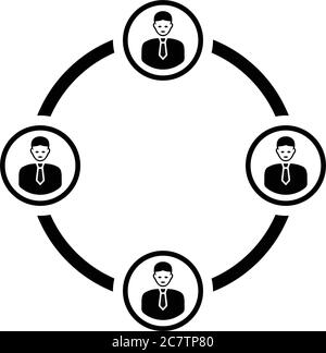 Symbol für Geschäftsverbindung. Wunderschöne, sorgfältig gestaltete Ikone. Gut organisierte und editierbare Vektor für alle Verwendungen. Stock Vektor