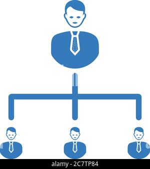 Symbol für Gruppenleiter. Wunderschöne, sorgfältig gestaltete Ikone. Gut organisierte und editierbare Vektor für alle Verwendungen. Stock Vektor