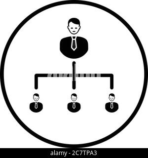 Symbol für Gruppenleiter. Wunderschöne, sorgfältig gestaltete Ikone. Gut organisierte und editierbare Vektor für alle Verwendungen. Stock Vektor