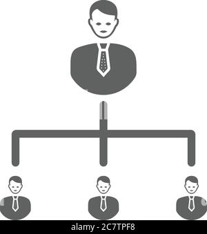 Symbol für Gruppenleiter. Wunderschöne, sorgfältig gestaltete Ikone. Gut organisierte und editierbare Vektor für alle Verwendungen. Stock Vektor