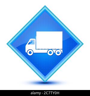 LKW-Symbol = isoliert auf spezielle blaue Diamant-Taste abstrakte Abbildung Stockfoto