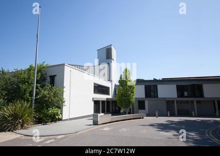 Wolfson College, Teil der Universität Oxford in Großbritannien, aufgenommen am 25. Juni 2020 Stockfoto