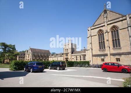 Mansfield College Teil der Universität Oxford in Großbritannien, aufgenommen am 25. Juni 2020 Stockfoto