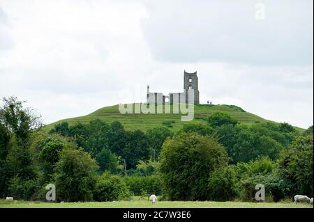 Burrow Mump, Burrowbridge, Somerset Stockfoto