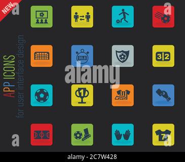 Fußball Icon Set Stock Vektor