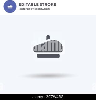 Baret Icon Vektor, gefüllt flache Zeichen, solides Piktogramm isoliert auf weiß, Logo-Illustration. Beret-Symbol für Präsentation. Stock Vektor