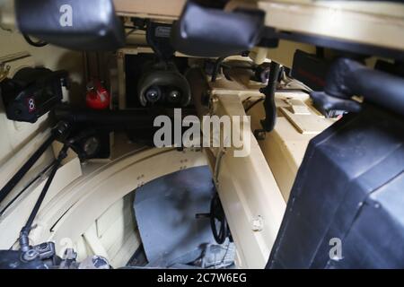 Gunners Position, Tiger VI Ausf E Tank Nummer 131, der weltweit einzige laufende Tiger I Tank, gefangen am 24. April 1943 in Tunesien. Stockfoto