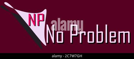 NP Akronyme kein Problem auf Logo-Stil präsentiert bunten Vektor für Kommunikation Poster Print Illustration. Stock Vektor
