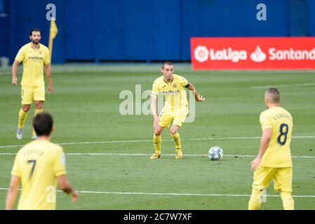 FUSSBALL - VILLARREAL VS EIBAR Bruno Soriano in Aktion während der spanischen Liga, La Liga, Fußballspiel zwischen Villarreal und Eibar am 19. juli 2020 im Ceramica Stadion in Castellon, Spanien. Foto: Xisco Navarro Quelle: CORDON PRESS/Alamy Live News Stockfoto