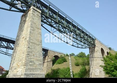 Eisenbahnbrücke, Viadukt, Biatorbágy, Kreis Pest, Ungarn, Magyarország, Europa Stockfoto