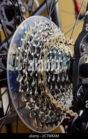 Hinterrad-Radschaltung, Stockfoto