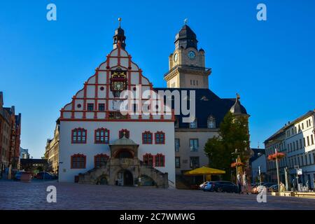 Altes Rathaus in Plauen, Deutschland Stockfoto