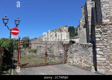 Conza - Accesso superiore all'area archeologica Stockfoto