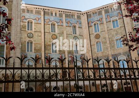 Die schöne Fassade des Grand Hotel Ausonia & Hungaria, in Lido von Venedig (Italien) Stockfoto