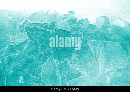Türkis Blau Pastell Aquarell Strukturiert Hintergrund Stockfoto
