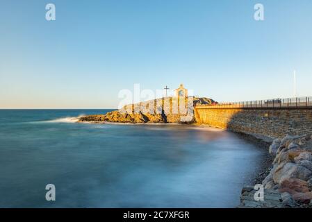 Schöne Aufnahme des Chateau Royal de Collioure in Frankreich Stockfoto