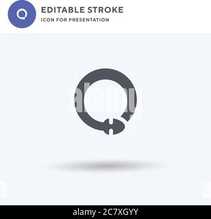 Ouroboros Icon Vektor, gefülltes flaches Zeichen, solides Piktogramm isoliert auf weiß, Logo Illustration. Ouroboros Symbol für die Präsentation. Stock Vektor